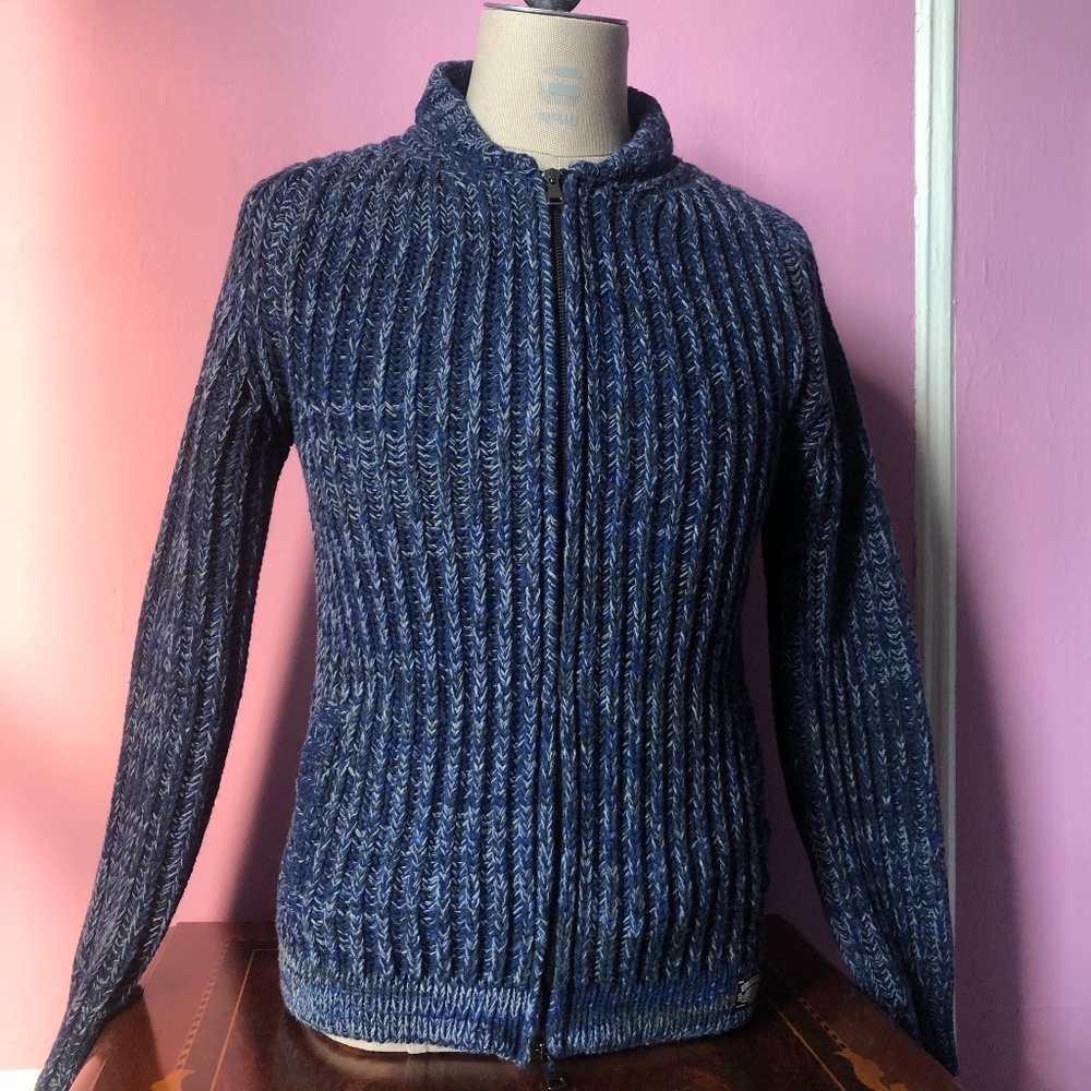 Brooksfield knit ribbed bomber jacket